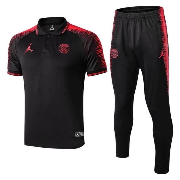 JORDAN Polo Conjunto Completo Paris Saint Germain 2018/19 Negro Rosa